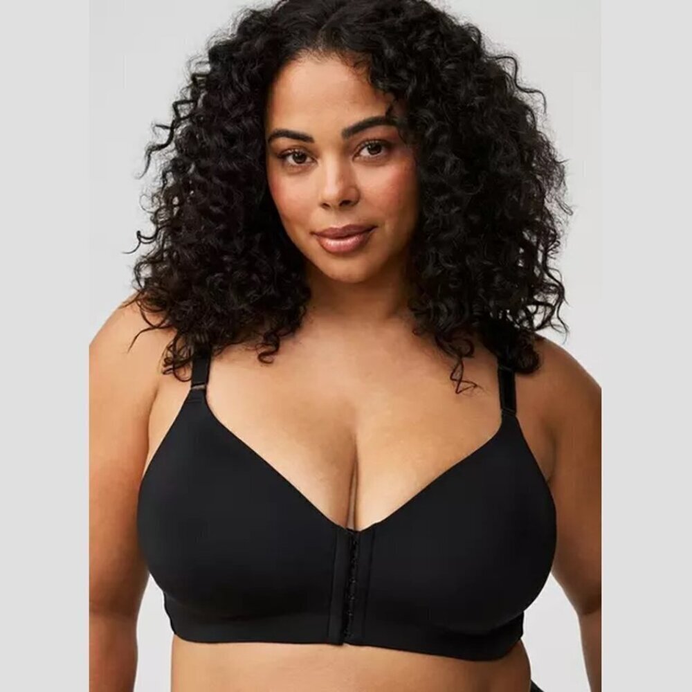 Torrid - Dream Wire-Free Front-Close Bra in Deep Black​​​​